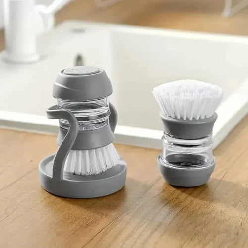 Cepillo de cocina con dispensador de jabon y soporte