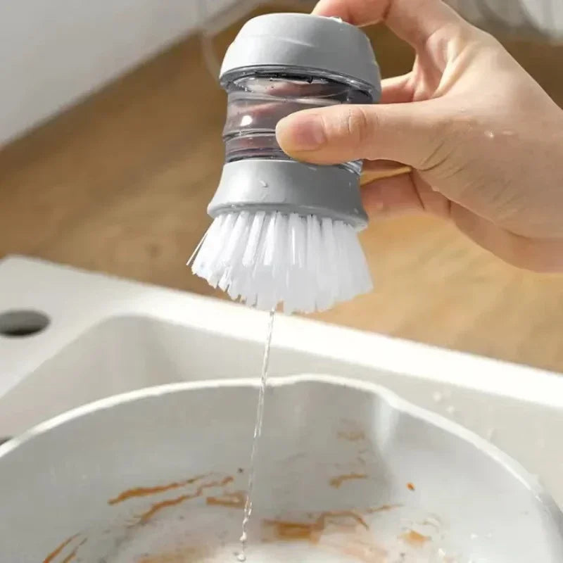 Cepillo de cocina con dispensador de jabon y soporte