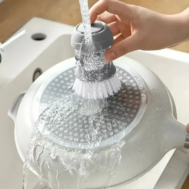 Cepillo de cocina con dispensador de jabon y soporte