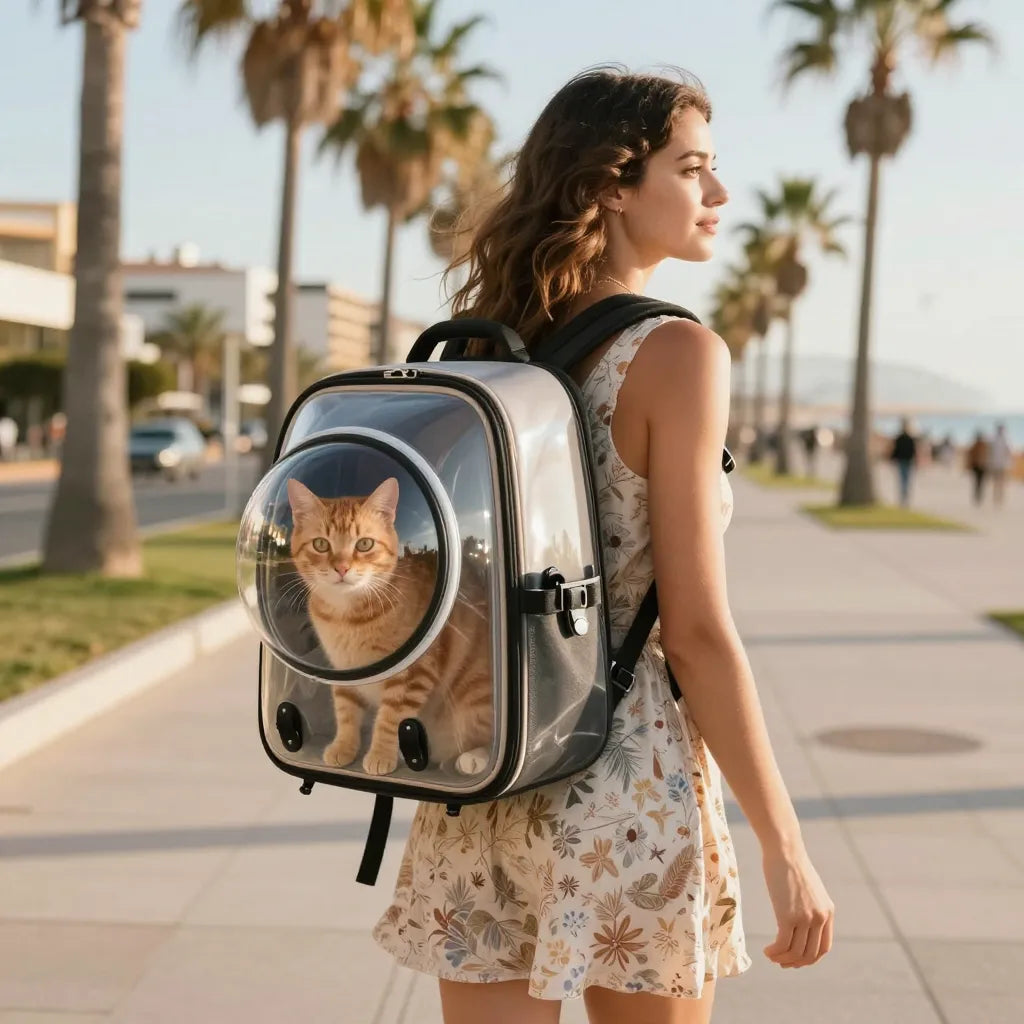 Mochila Cápsula Espacial para Mascotas