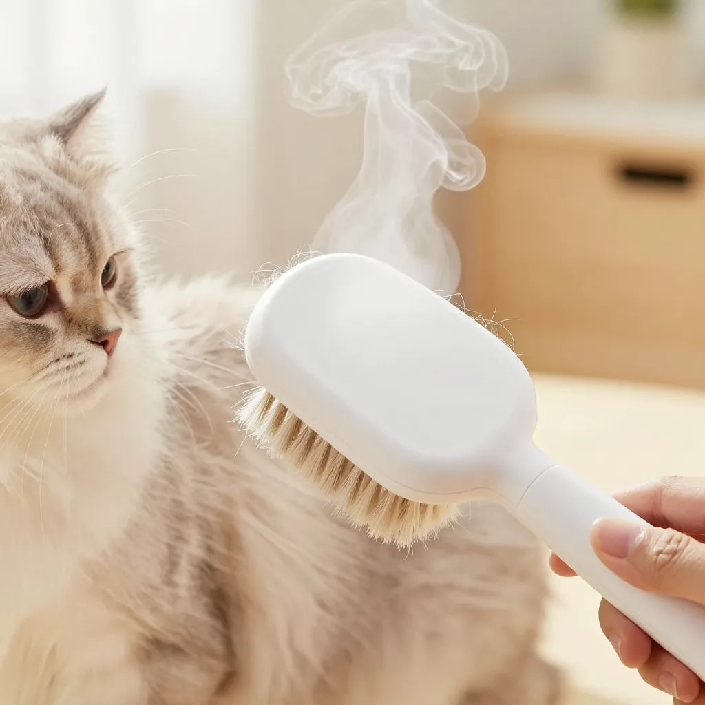 Cepillo de Vapor para Mascotas 3 en 1